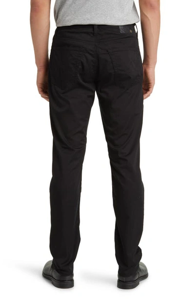Shop Ag Everett Commuter Performance Slim Straight Sateen Pants In True Black
