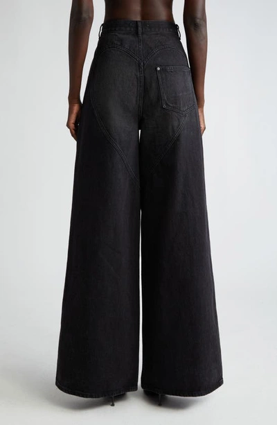 Area Jeans In Black Denim In Blue