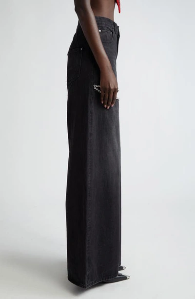 Area Jeans In Black Denim In Blue