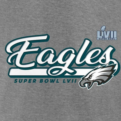 Shop Fanatics Branded Heather Gray Philadelphia Eagles Super Bowl Lvii Raise The Bar Tri-blend Half-sleev