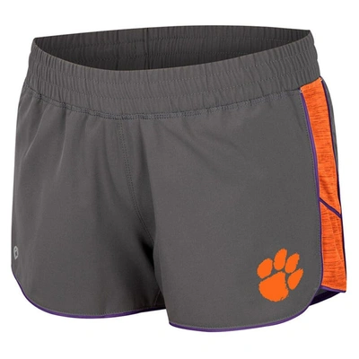 Shop Colosseum Gray Clemson Tigers Pull The Switch Running Shorts