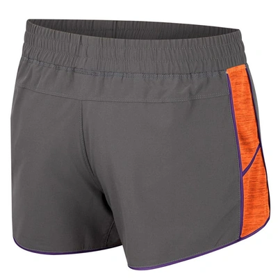 Shop Colosseum Gray Clemson Tigers Pull The Switch Running Shorts