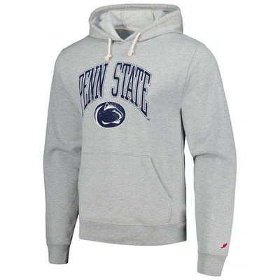 Shop League Collegiate Wear Heather Gray Penn State Nittany Lions Tall Arch Essential Pullover Hoodie