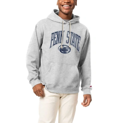 Shop League Collegiate Wear Heather Gray Penn State Nittany Lions Tall Arch Essential Pullover Hoodie
