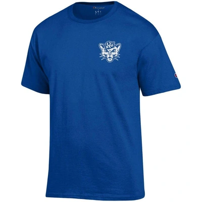 Shop Champion Royal Byu Cougars Stack 2-hit T-shirt