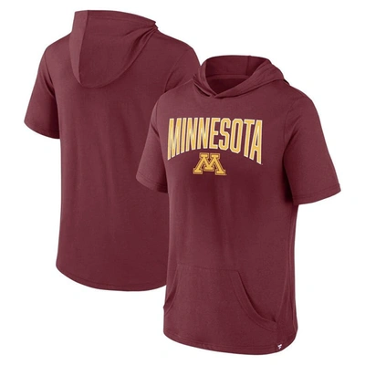 Shop Fanatics Branded Maroon Minnesota Golden Gophers Outline Lower Arch Hoodie T-shirt