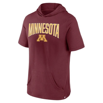 Shop Fanatics Branded Maroon Minnesota Golden Gophers Outline Lower Arch Hoodie T-shirt