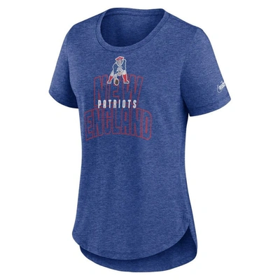 Shop Nike Heather Royal New England Patriots Fashion Tri-blend T-shirt