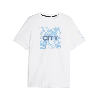 Shop Puma White Manchester City Ftblcore Graphic T-shirt