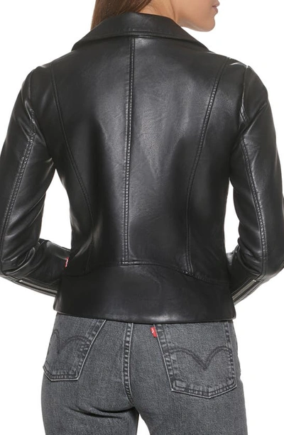 Shop Levi's Faux Leather Moto Jacket In Black