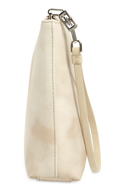 Shop Givenchy Logo Canvas Travel Pouch In Dusty Gold