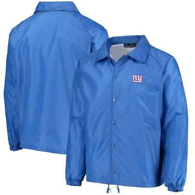 Shop Dunbrooke Royal New York Giants Coaches Classic Raglan Full-snap Windbreaker Jacket