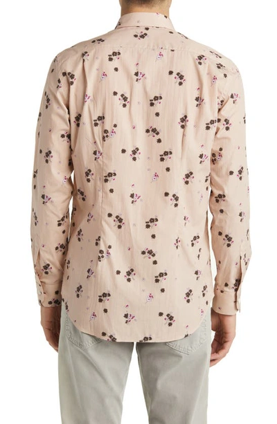 Shop Paul Smith Tailored Fit Floral Cotton Dress Shirt In Pink