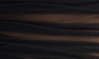 Open Edit Ruched Mesh Camisole In Black