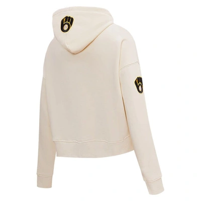 Shop Pro Standard Cream Milwaukee Brewers Roses Pullover Hoodie