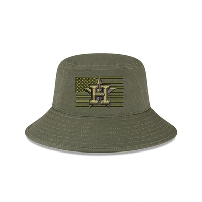 Shop New Era Green Houston Astros 2023 Armed Forces Day Bucket Hat