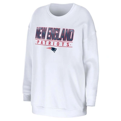 Shop Wear By Erin Andrews White New England Patriots Domestic Pullover Sweatshirt