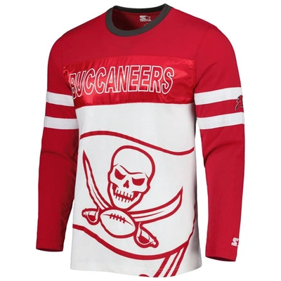 Shop Starter Red/white Tampa Bay Buccaneers Halftime Long Sleeve T-shirt