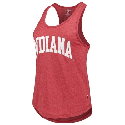 Shop League Collegiate Wear Heather Crimson Indiana Hoosiers Two-hit Intramural Tri-blend Scoop Neck Race