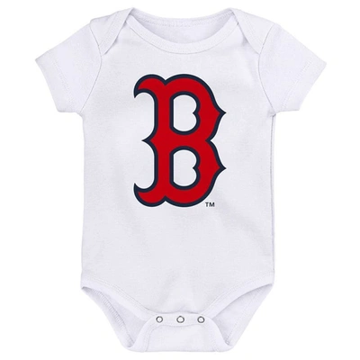 Shop Outerstuff Newborn & Infant Red/navy/white Boston Red Sox Minor League Player Three-pack Bodysuit Set