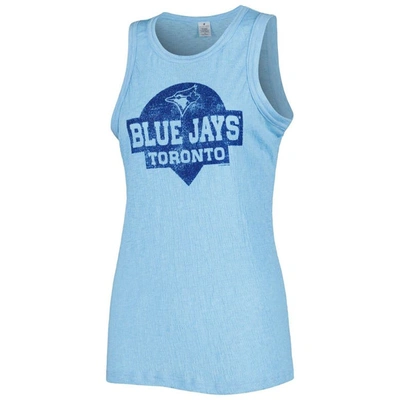 Shop Soft As A Grape Royal Toronto Blue Jays Tri-blend Tank Top