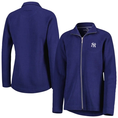 Shop Tommy Bahama Navy New York Yankees Aruba Raglan Full-zip Jacket