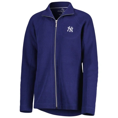Shop Tommy Bahama Navy New York Yankees Aruba Raglan Full-zip Jacket