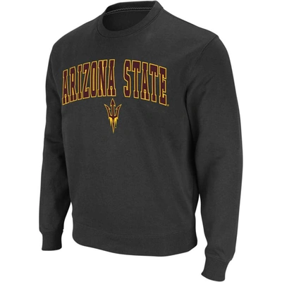 Shop Colosseum Charcoal Arizona State Sun Devils Arch & Logo Crew Neck Sweatshirt