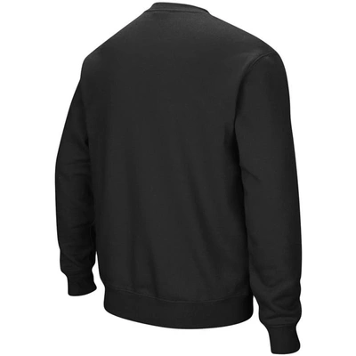 Shop Colosseum Black Ecu Pirates Arch & Logo Tackle Twill Pullover Sweatshirt
