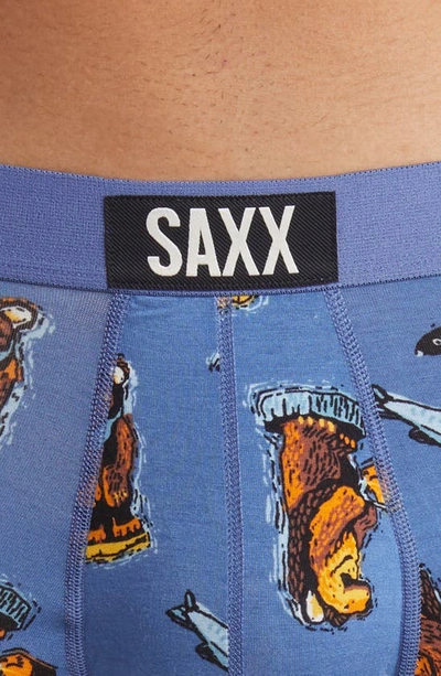 Shop Saxx Vibe Super Soft Slim Fit Boxer Briefs In Stumpy- Blue