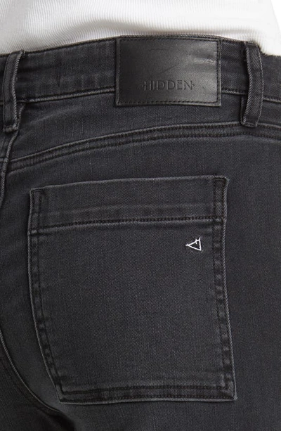 Hidden Jeans Straight Leg Cargo Jeans In Black