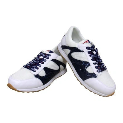 Shop Cuce White New England Patriots Glitter Sneakers