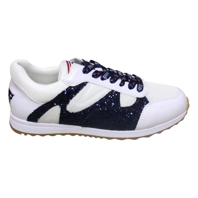 Shop Cuce White New England Patriots Glitter Sneakers