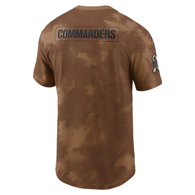 Shop Nike Brown Washington Commanders 2023 Salute To Service Sideline T-shirt