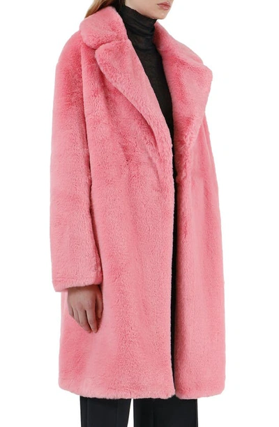 Shop Apparis Imani Faux Fur Coat In Lolly Pink