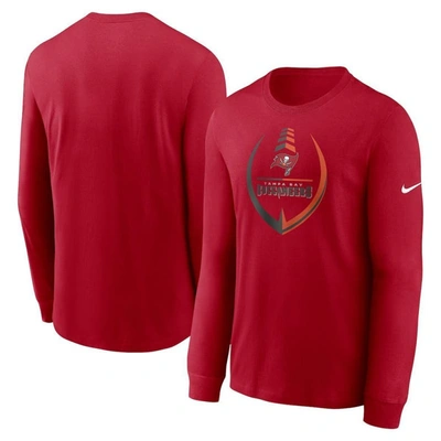 Shop Nike Red Tampa Bay Buccaneers Icon Legend Logo Performance Long Sleeve T-shirt