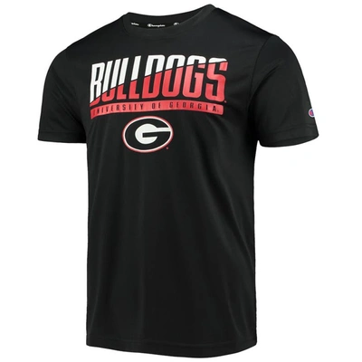Shop Champion Black Georgia Bulldogs Wordmark Slash T-shirt