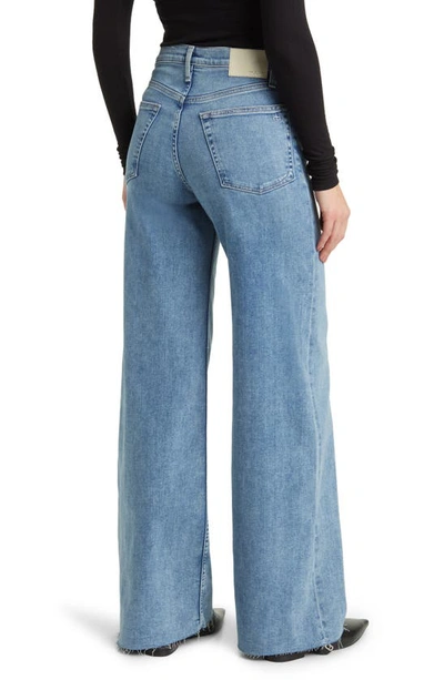 Shop Rag & Bone Sofie High Waist Raw Hem Wide Leg Jeans In Whitney