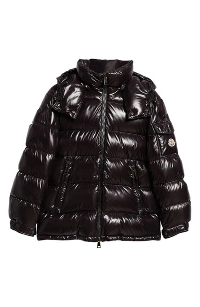 Moncler Maire Hooded Quilted Glossed-shell Down Jacket In Black