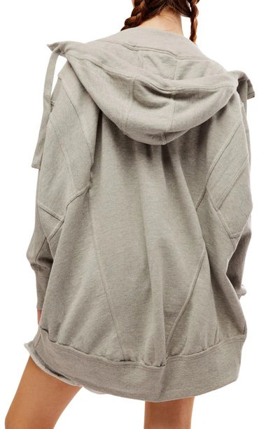 Shop Free People All Your Love Oversize French Terry Patchwork Hoodie In Heather Grey