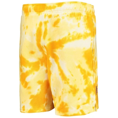 Shop Outerstuff Youth Gold Los Angeles Lakers Santa Monica Tie-dye Shorts