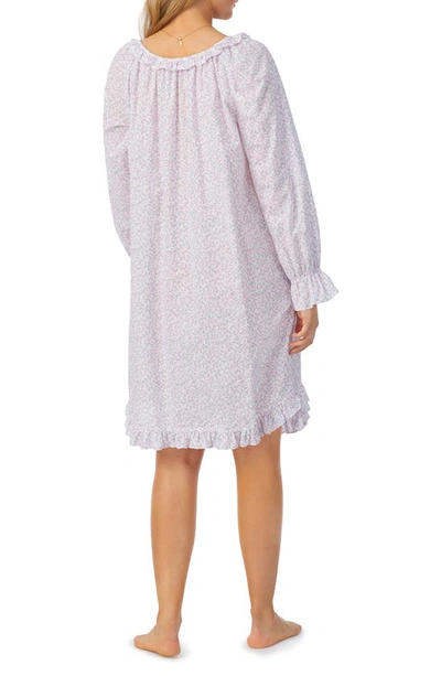 Shop Eileen West Ruffle Cotton Nightgown In White Ditsy
