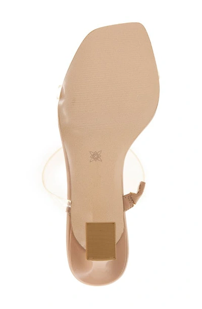 Bcbgeneration Gn242626 Womens Block Heel Manmade Slide In Clear/ Tan