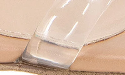 Bcbgeneration Gn242626 Womens Block Heel Manmade Slide In Clear/ Tan