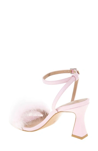 Shop Bcbgeneration Relby Faux Feather Sandal In Ballerina