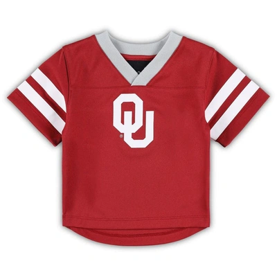 Shop Outerstuff Toddler Crimson/gray Oklahoma Sooners Red Zone Jersey & Pants Set