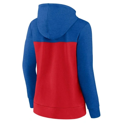 Shop Fanatics Branded Royal/red Chicago Cubs City Ties Hoodie Full-zip Sweatshirt