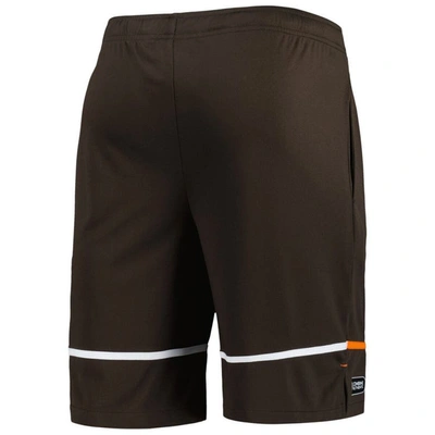 Shop New Era Brown Cleveland Browns Combine Authentic Rusher Training Shorts
