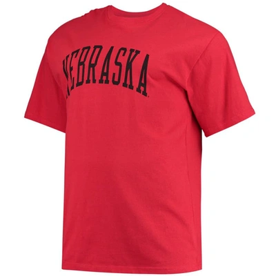 Shop Champion Scarlet Nebraska Huskers Big & Tall Arch Team Logo T-shirt