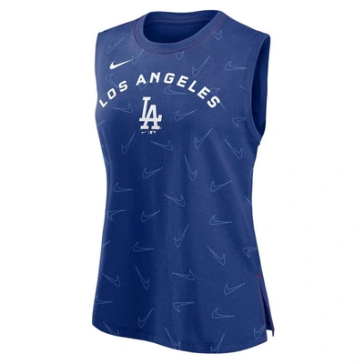 Shop Nike Royal Los Angeles Dodgers Muscle Play Tank Top